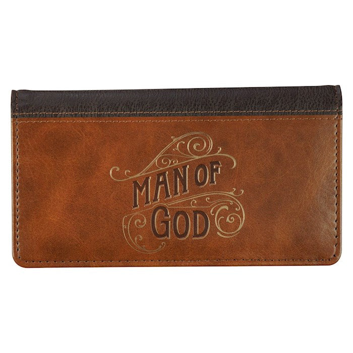 Checkbook Wallet Man of God (Two Tone/Brown)