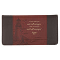 Checkbook Wallet I will Carry You (Two Tone Brown)