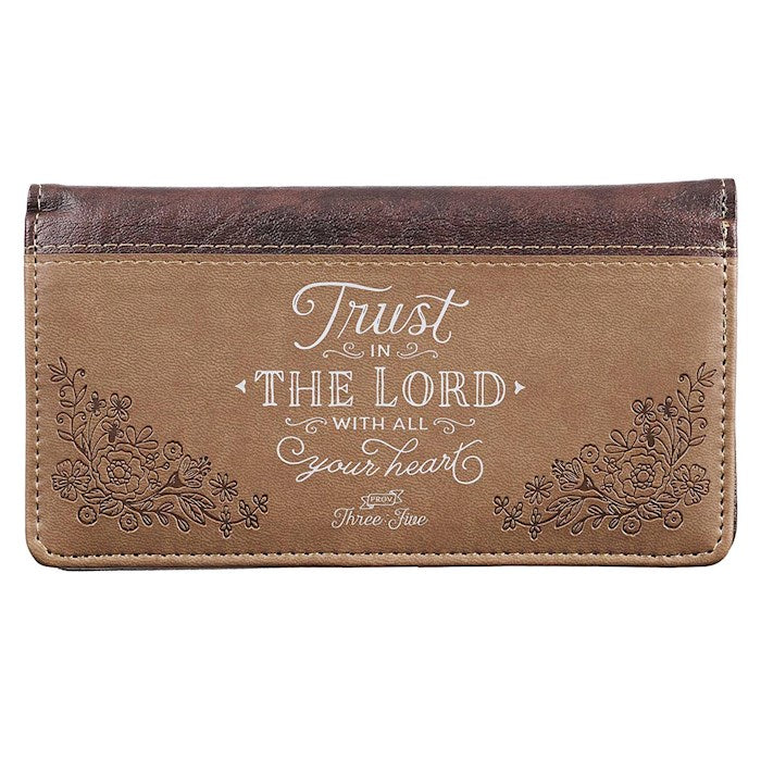 Trust in the Lord Checkbook Wallet (Brown)