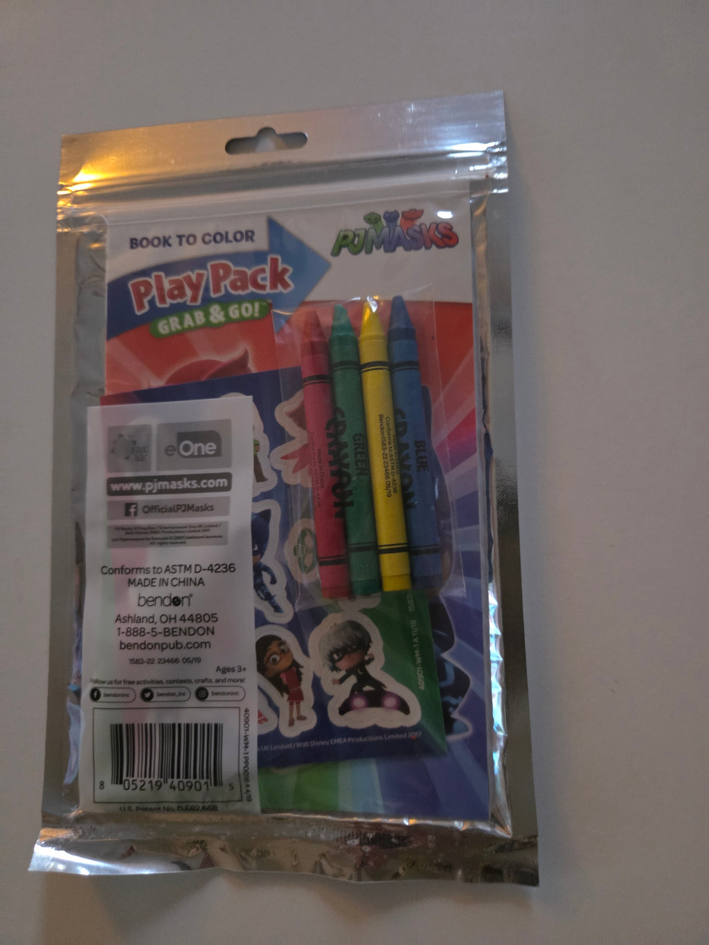 PJ Masks Play Pack Grab & Go Coloring Book Stickers & Crayons