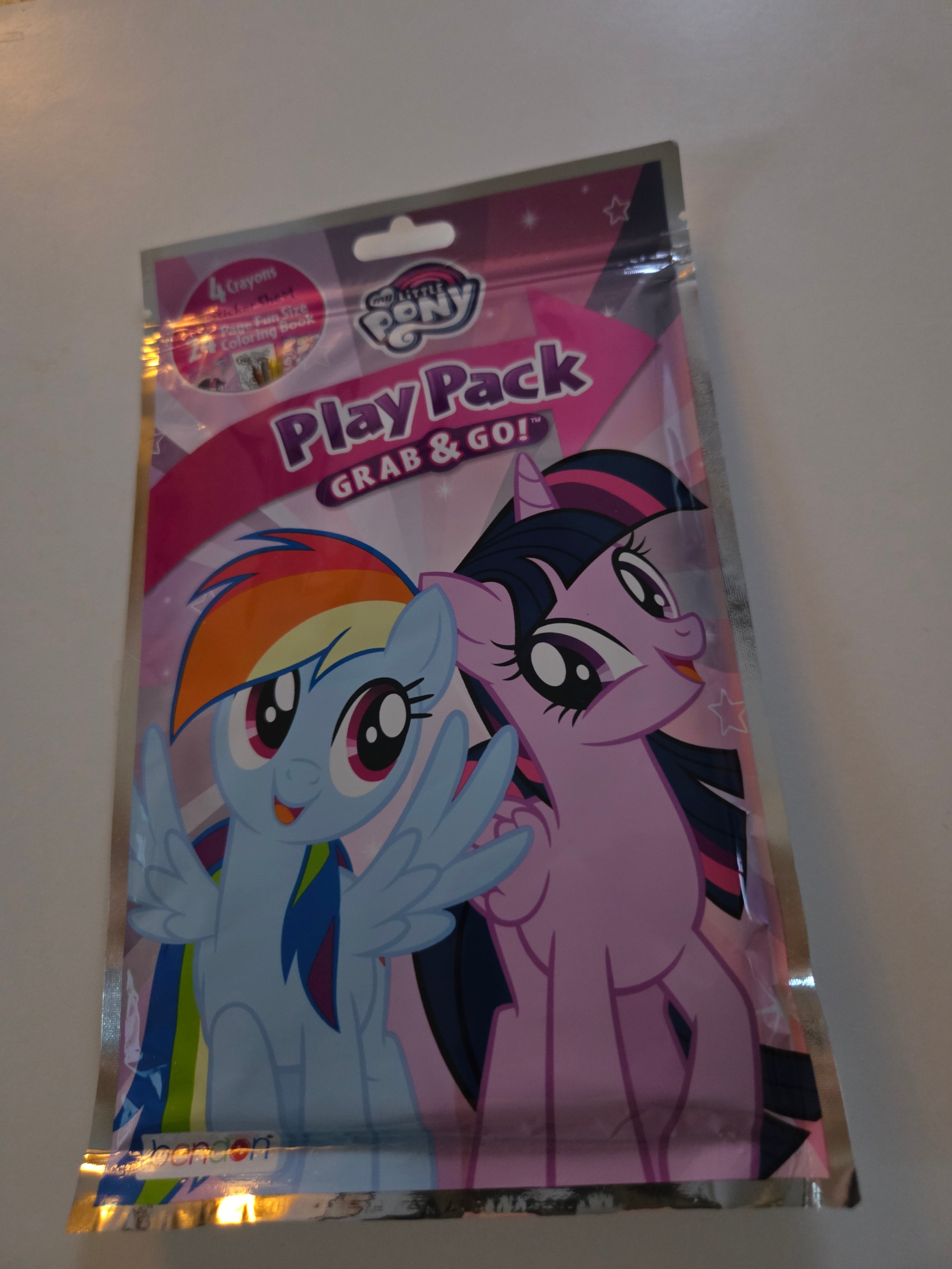 My Little Pony Play Pack Grab & Go Coloring Book Stickers & Crayons Choice 2