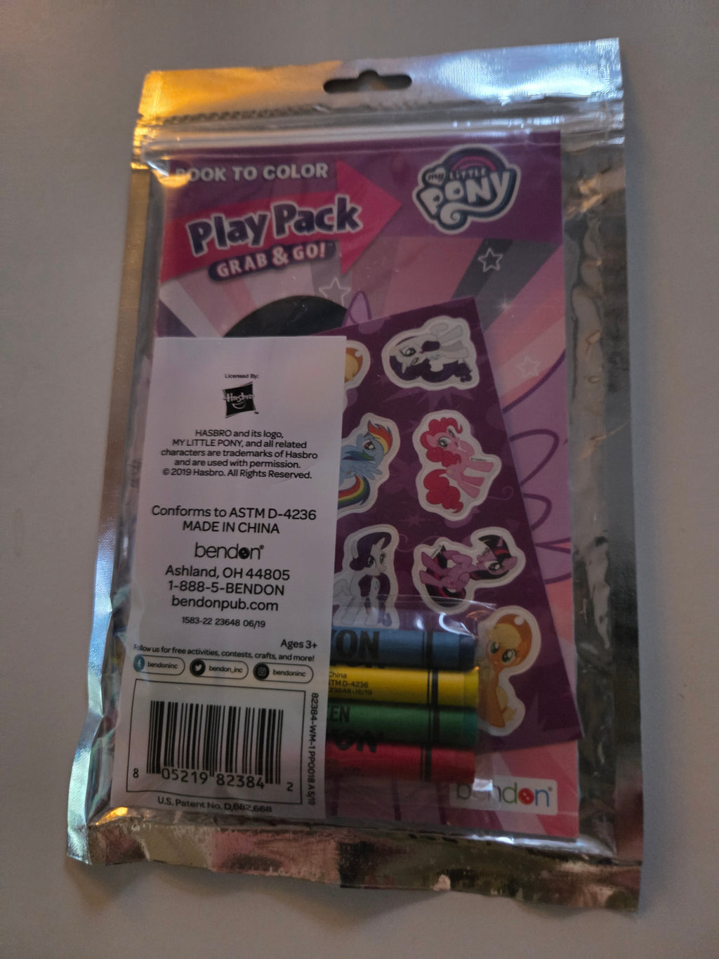 My Little Pony Play Pack Grab & Go Coloring Book Stickers & Crayons Choice 2