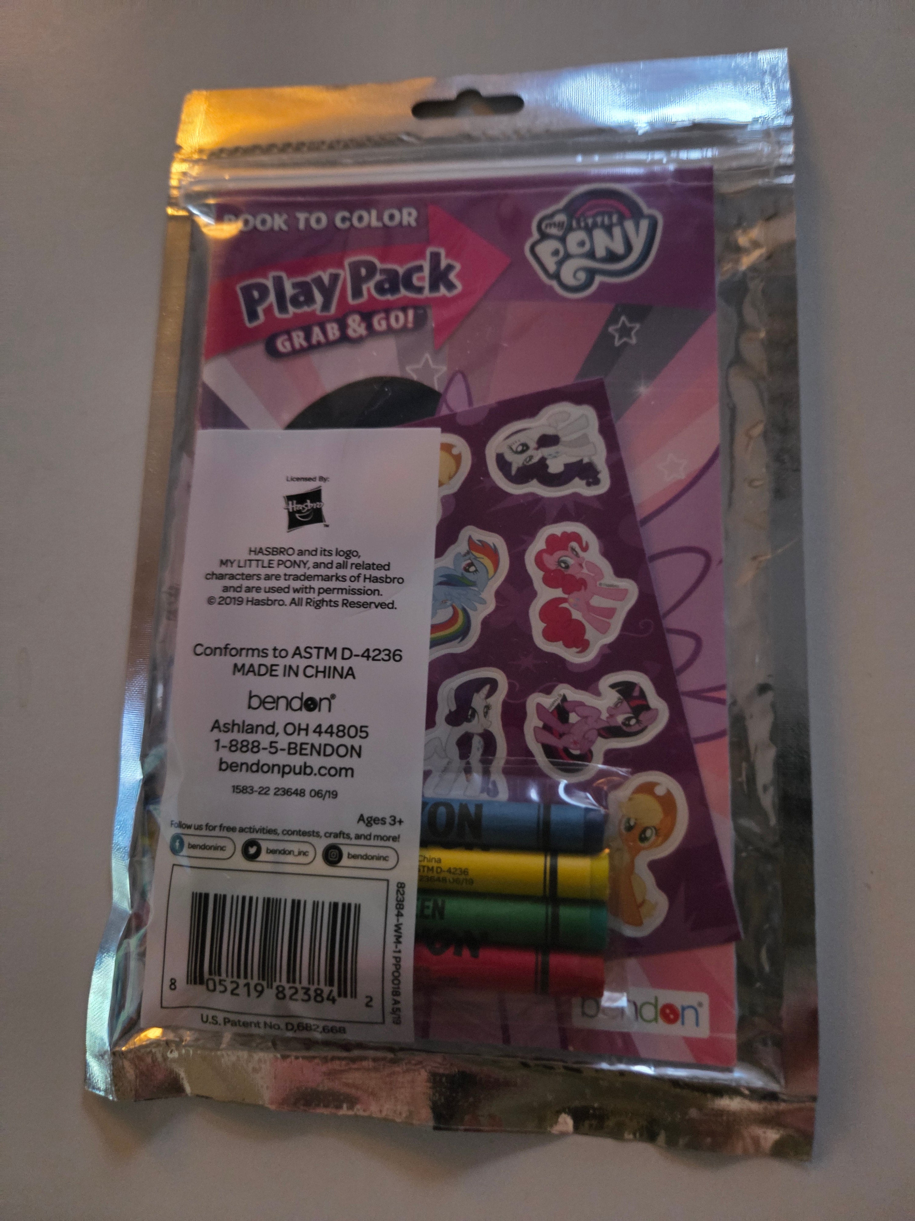 My Little Pony Play Pack Grab & Go Coloring Book Stickers & Crayons Choice 2
