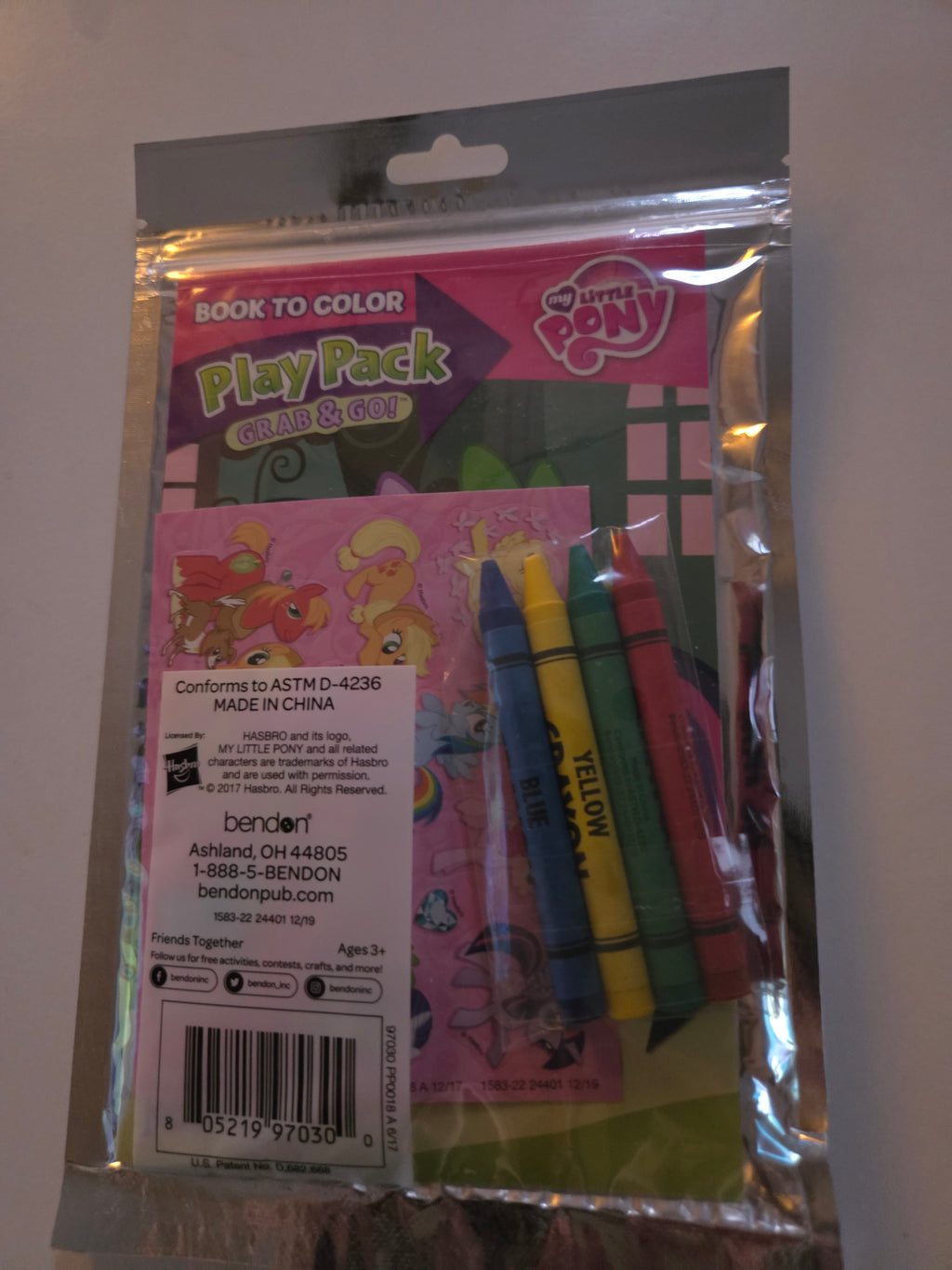 My Little Pony Play Pack Grab & Go Coloring Book Stickers & Crayons Choice 1