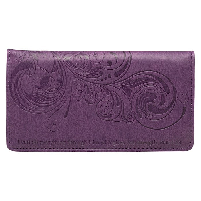 Checkbook Wallet I Can Do Everything (Purple)