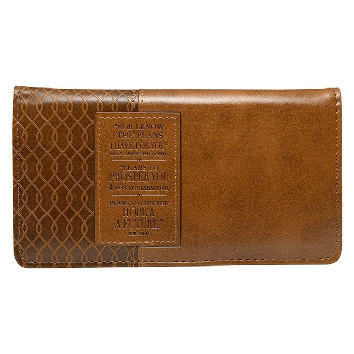 Checkbook Wallet For I know the Plans (Tan)