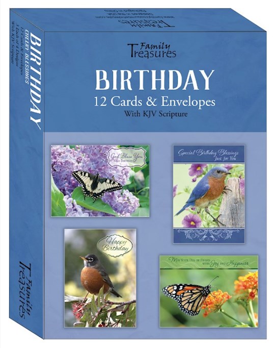 Cheery Blessings Birthday Boxed Cards with Scripture (12)