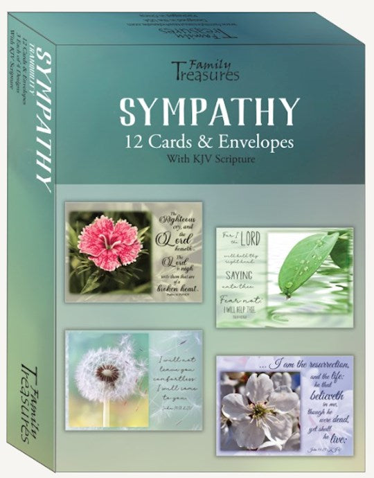 Family Treasures Sympathy Cards (12) Tranquility with Scripture