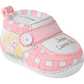 Precious Moments Jesus Loves Me Baby Girl Pink Bootie Coin Bank