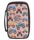 Trucks Bible Cover I Can Do All Things-Brown Youth Boys (Large)
