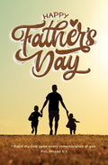 Happy Father's Day Bulletin I thank my God Philippians 1:3 KJV (Pack of 100)