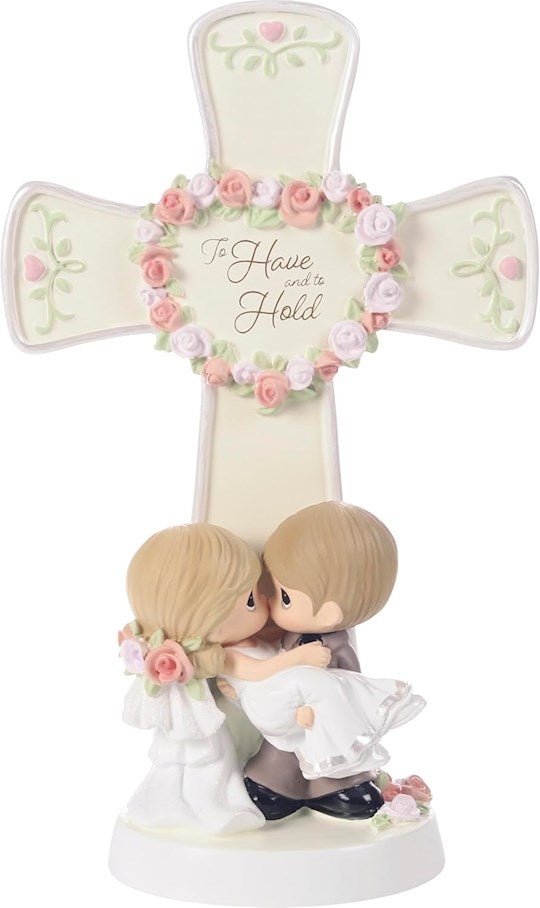 Precious Moments Cross Figurine To Have And To Hold in Gift Box