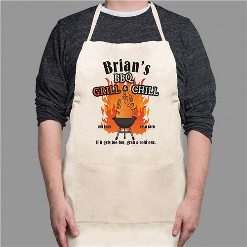 Personalized Chef Apron Grill & Chill
