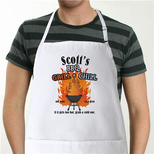 Personalized Chef Apron Grill & Chill