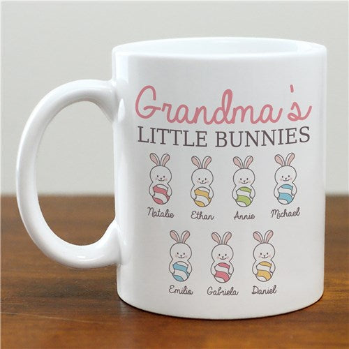 Personalized Grandma's Little Bunnies Mug (Choose Any Title)