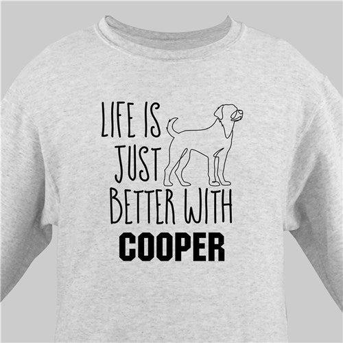 Personalized Sweatshirt Pet Life is Just Better Choose Breed