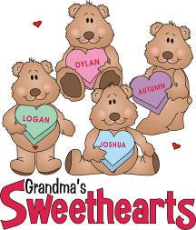 Personalized Sweetheart Bear Valentine Hearts Apron