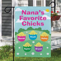 Personalized Favorite Chicks Easter Garden Flag