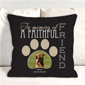 Personalized Faithful Friend Memorial Pet Photo Throw Pillow