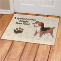 Personalized Spoiled Here Beagle Pet Doormat