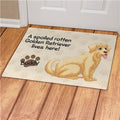 Personalized Spoiled Here Golden Retriever Pet Doormat