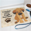 Personalized Puggle Spoiled Here Pet Doormat
