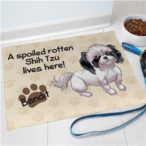 Personalized Shih Tzu Spoiled Here Pet Doormat