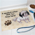 Personalized Shih Tzu Spoiled Here Pet Doormat