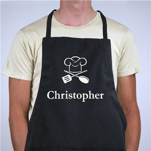 Personalized Chef Apron Available in Black Red Blue