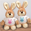 Personalized Bunny Striped Head Plush Easter Bunny