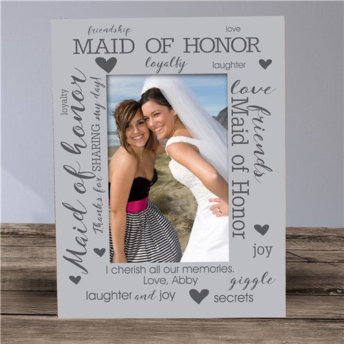 Personalized Maid of Honor Photo Picture Frame