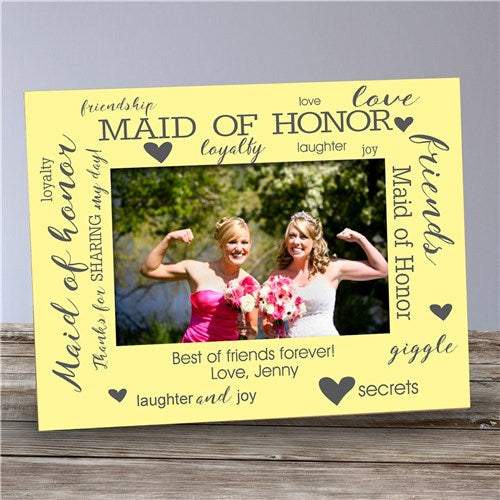 Personalized Maid of Honor Photo Picture Frame