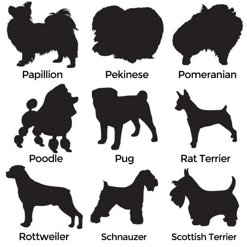 Personalized Dog Breed Pet Memorial Wooden Urn Choice of Dog Breed