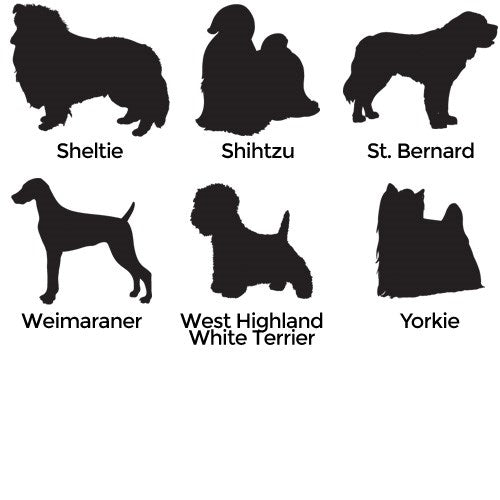 Personalized Dog Breed Pet Memorial Wooden Urn Choice of Dog Breed