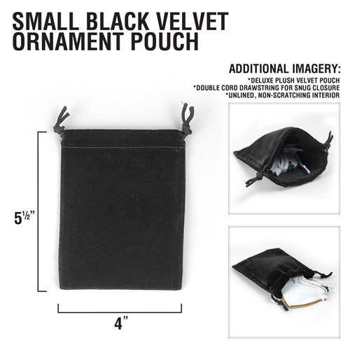 Black Velvet Ornament Pouch