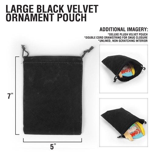 Black Velvet Ornament Pouch