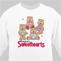 Personalized Candy Sweetheart Bears Valentine Sweatshirt