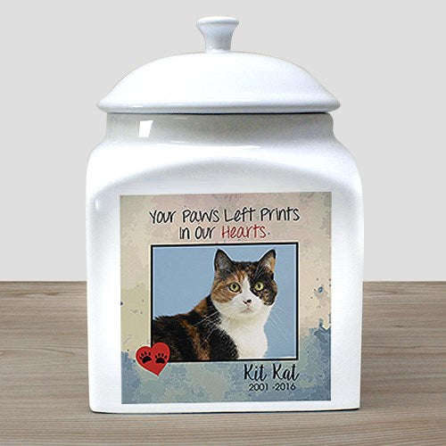 Personalized Cat Photo Ceramic Pet Urn