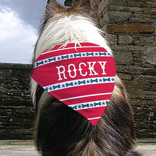 Personalized Pet Dog Bandana Stars & Bones