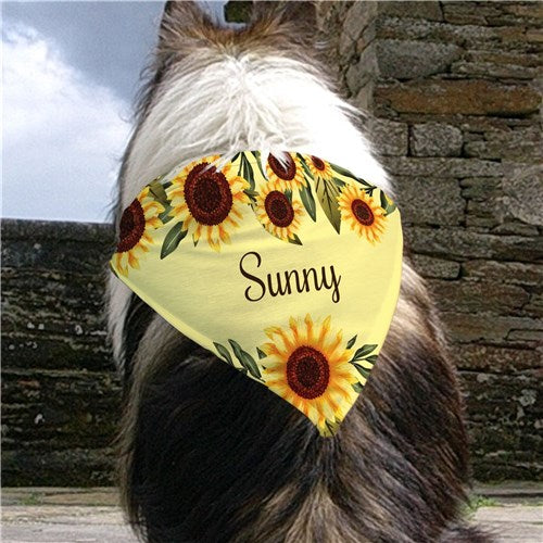 Personalized Sunflower Pet Dog Bandana