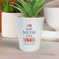 Personalized Best Mom Ever Ceramic Flowerpot