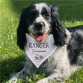 Personalized Golden Wedding Ring set & Paws with Hearts Pet Dog Bandana