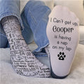 Personalized Sleeping Dogs Static Word Art Pet Crew Socks