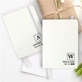 Personalized Initial in Box with Bowtie Small Leatherette Notebook