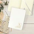 Personalized Initial In Box with Flower Small Leatherette Notebook