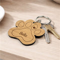 Personalized Name Pet Paw Keychain