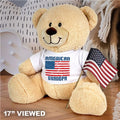 Personalized American Flag Teddy Bear Plush