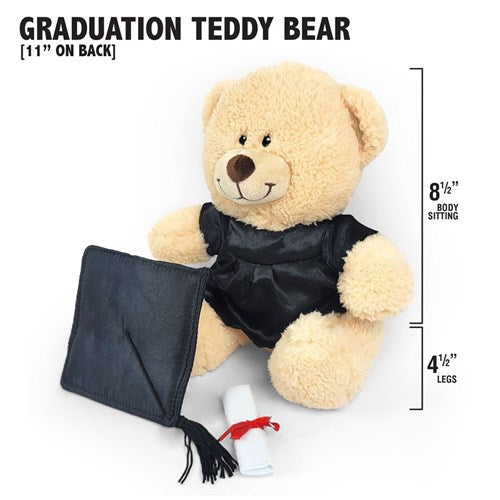 Personalized Graduation Plush Teddy Bear Cap & Gown