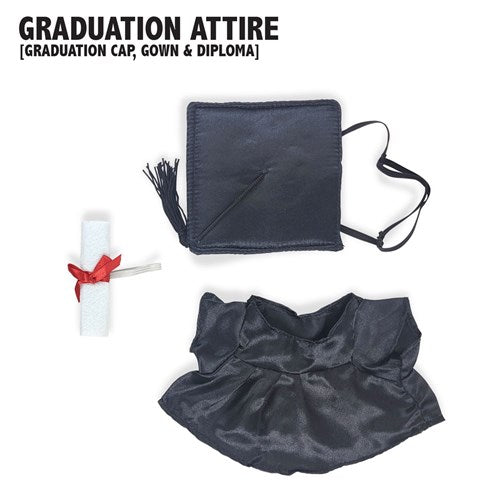 Personalized Graduation Plush Teddy Bear Cap & Gown