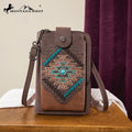 Montana West Phone Wallet Coffee Crossbody Bag Aztec Cross